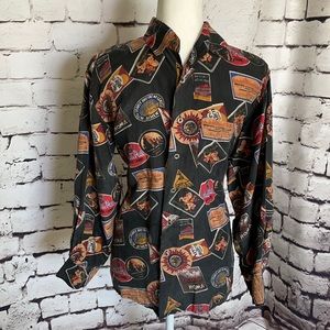 Robert Stock multi colored silk shirt